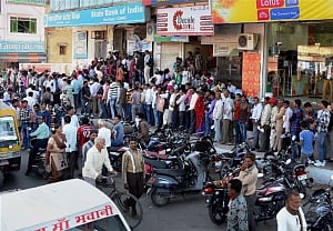 Chaos grows, queues get longer at banks, ATMs on weekend