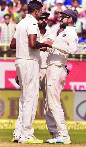 Ashwin, Kohli put India in Command