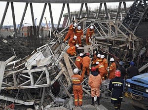 Over 40 killed in collapse in China
