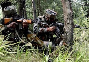 Soldier, two militants gunned down in Kashmir