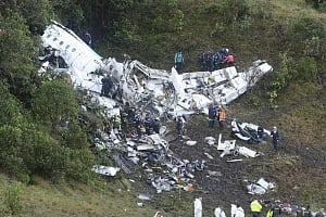Brazilian footballers killed in Colombian plane crash