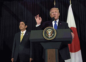 US '100 pc' behind Japan after N Korea missile launch: Trump