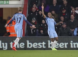 Sterling rises to occasion, keeps City in title mix