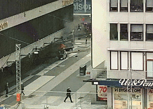 Swedish media: Truck crashes into Stockholm store, 3 dead