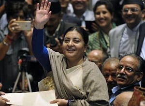 Nepal president leaves for India