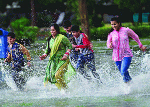 Deluge of relief pours from sky