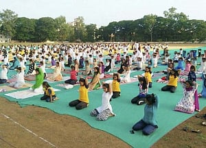 Hundreds of children perform 'asanas' at Yoga Day in S Africa