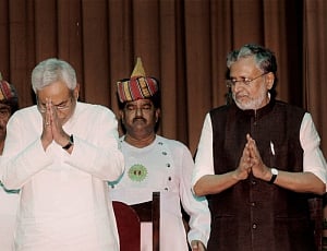 NDA back in Bihar: Nitish sworn as CM, Sushil Modi his deputy
