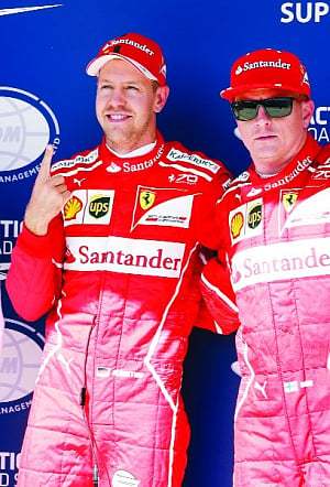 Vettel takes pole, Ferrari 1-2 in Hungary