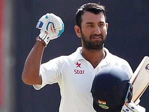 'Arjuna' Pujara hits bulls-eye again, India scored 344/3