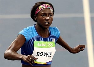 American sprinter Bowie wins gold in 100m at worlds