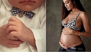 lisa Haydon makes a point with breastfeeding photo