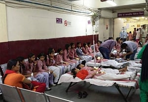 50 students hospitalised after ammonia gas leak near school