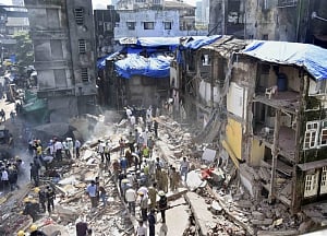 10 killed in Mumbai building collapse, 60 still trapped