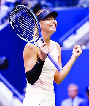 maria wins again at US open