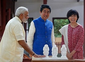 Modi, Shinzo Abe visit Sabarmati Ashram