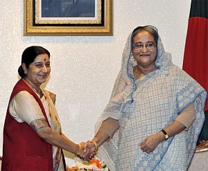 Swaraj meets Hasina; no discussion on Rohingyas