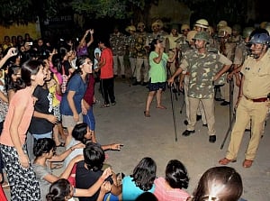 Crackdown on BHU students: Two police officials removed