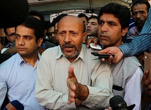 Independent Kashmir MlA Engineer Rashid appears before NIA