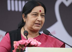 Sushma Swaraj leaves for Bangladesh