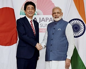 Modi congratulates Shinzo Abe on re-election