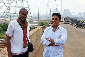 Kamal Haasan visits Ennore Creek