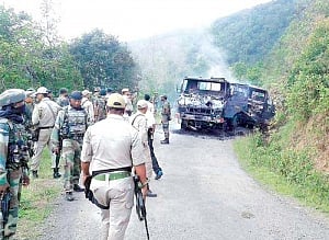 Two troopers among 3 killed in Manipur ambush