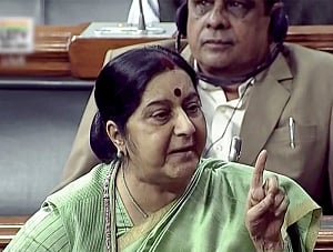 Nothing humane about Jadhav's meeting with family: Sushma