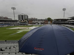 Toss delayed by rain at lord's