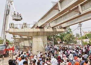 1 injured in UP under-construction flyover collapse