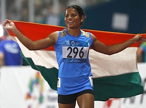 Dutee clinches silver in 100m dash