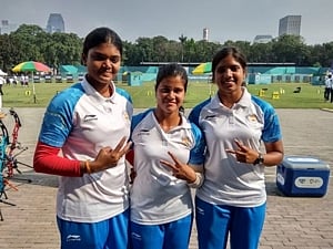 India women's compound team settles for silver at Asian Games