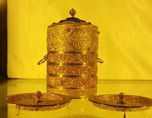 Gold tiffin box, artefacts stolen from Nizam's Museum
