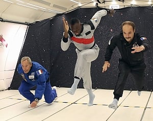Bolt enters space race in zero gravity sprint