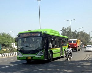 DTC bus overturns, nine injured