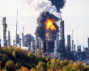 Explosion and fire at Canada's largest oil refinery