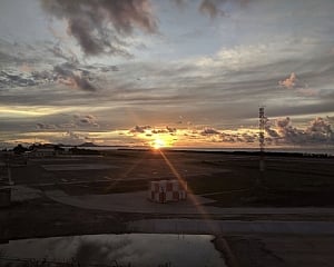 Plane ditches into Pacific lagoon