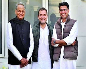 Rahul pulls it off: Gehlot Raj CM, Sachin deputy