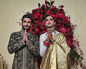 Ranveer, Deepika colour-coordinate for Bengaluru reception again