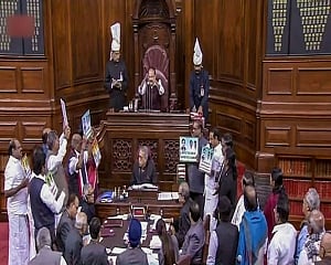 RS adjourned till 2 PM as TN parties protest over Cauvery