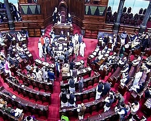 RS adjourned till 2 pm following protests over Cauvery issue