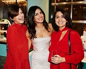 Sonali wishes 'love, laughter' to Priyanka on 'big step'