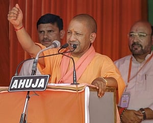 BJP has two ways of dealing with terrorists -- bullet & bomb: Adityanath