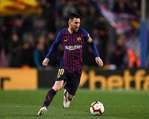 Captain Messi showing Barcelona the way