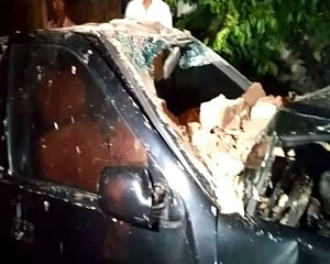 Close shave for many as BJP MP's son rams car into wall of south Kolkata club