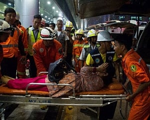 Eleven injured as plane slides off Myanmar runway