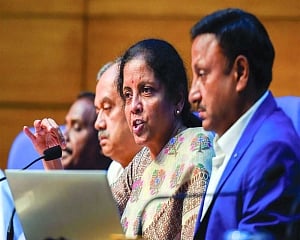 GDP growth 7-yr low; FM unveils banks merger