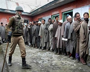 Voting underway in seven states, grenade attack in Kashmir, EVM snags reported