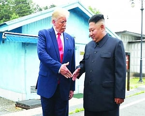 Historic 1st for US Prez: Trump enters N Korea