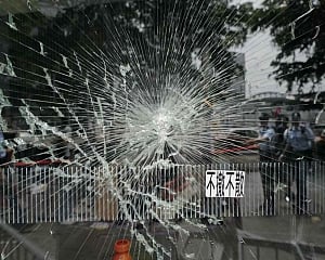 Hong Kong leader condemns 'extremely violent' protests